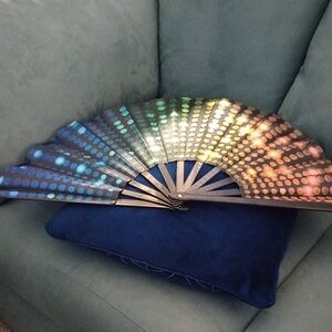 Colorful Polka Dot Hand Dance  Fan